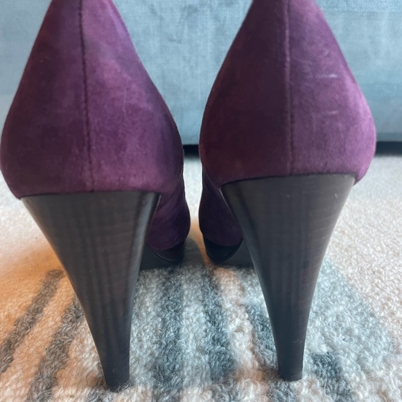 Style & Co Celine Plum Purple Suede Peep Toe Pump - Picture 7 of 10
